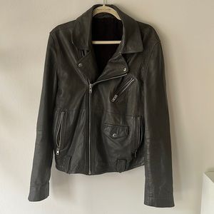 Dark Grey Leather Jacket